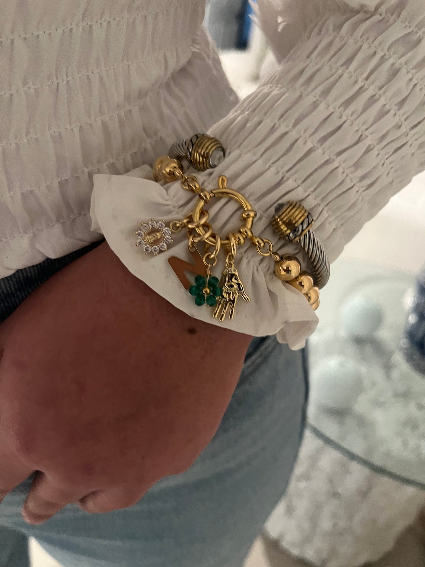 INITIAL CHARM BRACELET
