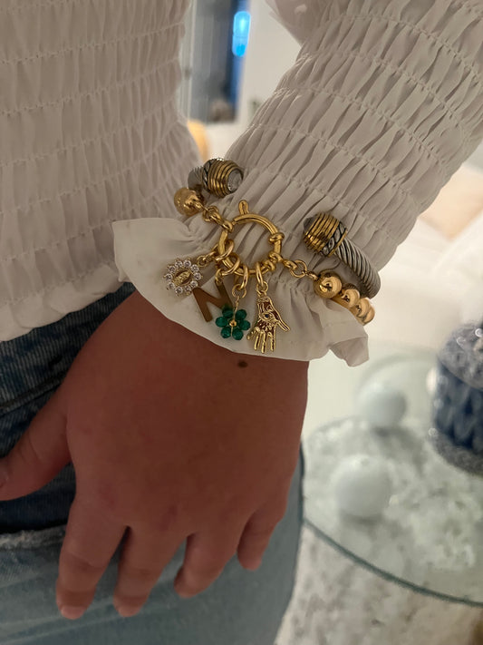 INITIAL CHARM BRACELET