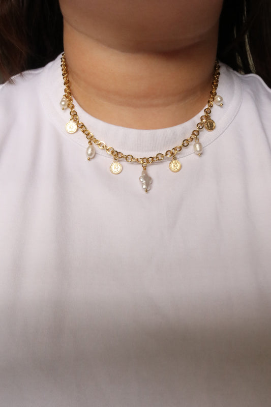 RELIGIOUS FRESHWATER NECKLACE