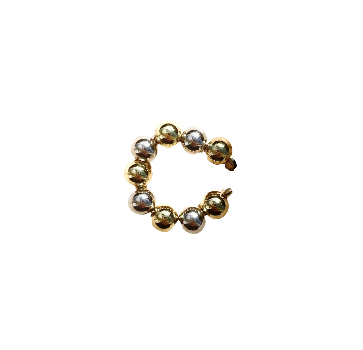 SILVER & GOLD LARGE EARCUFF