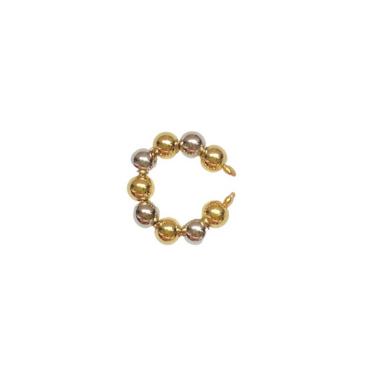 SILVER & GOLD MEDIUM EARCUFF