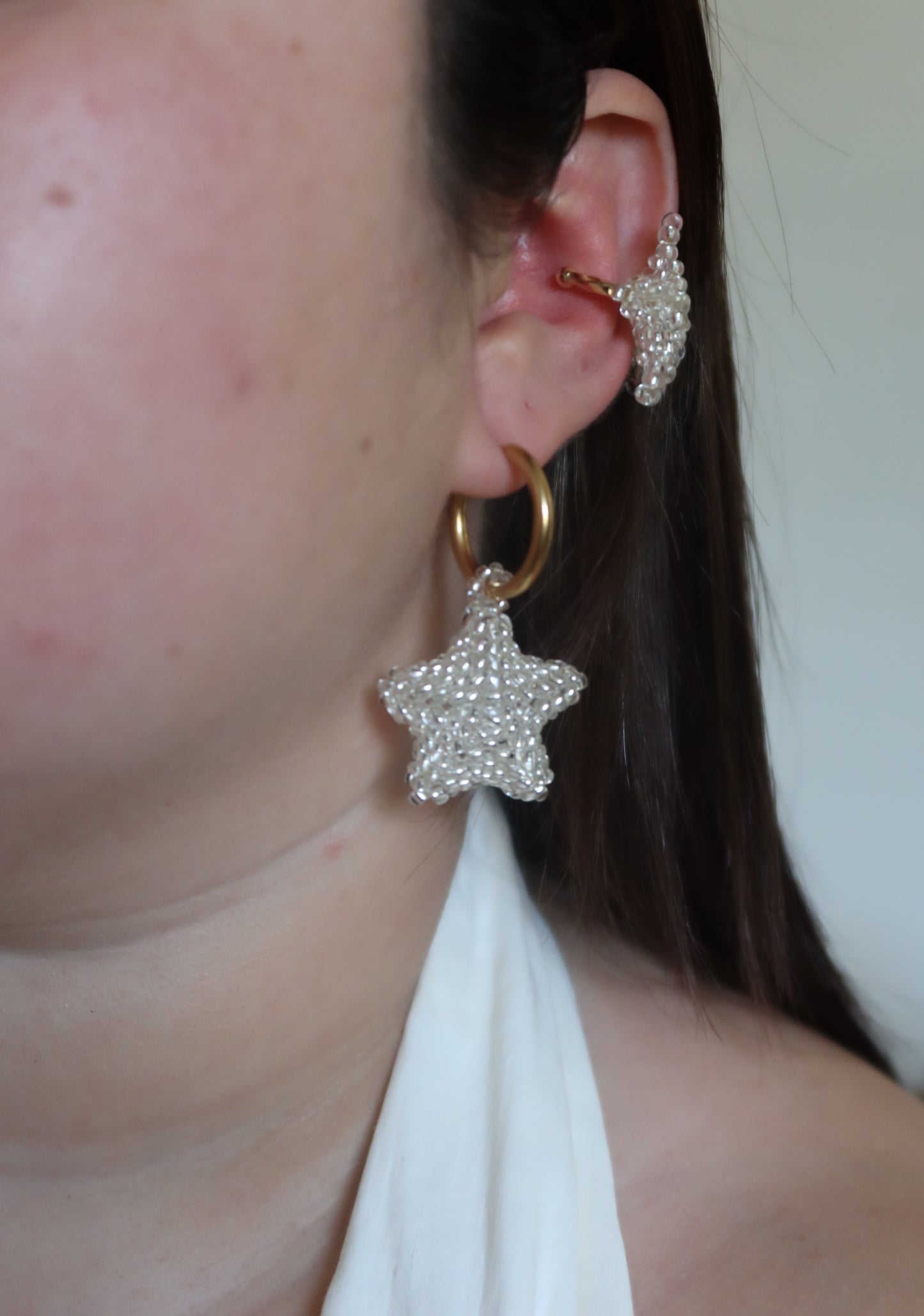 STAR HOOP CHARM & EARCUFF