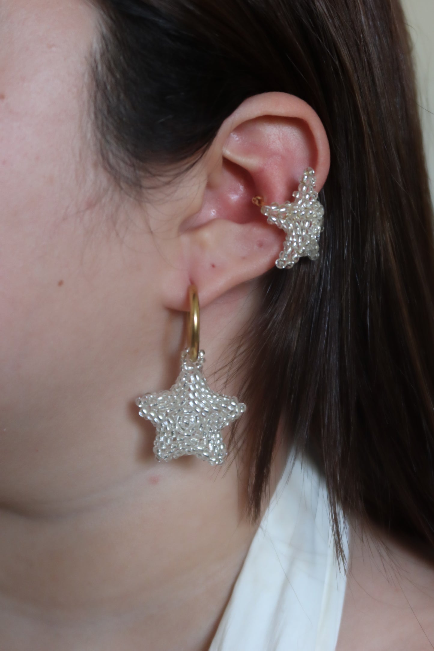 STAR HOOP CHARM & EARCUFF