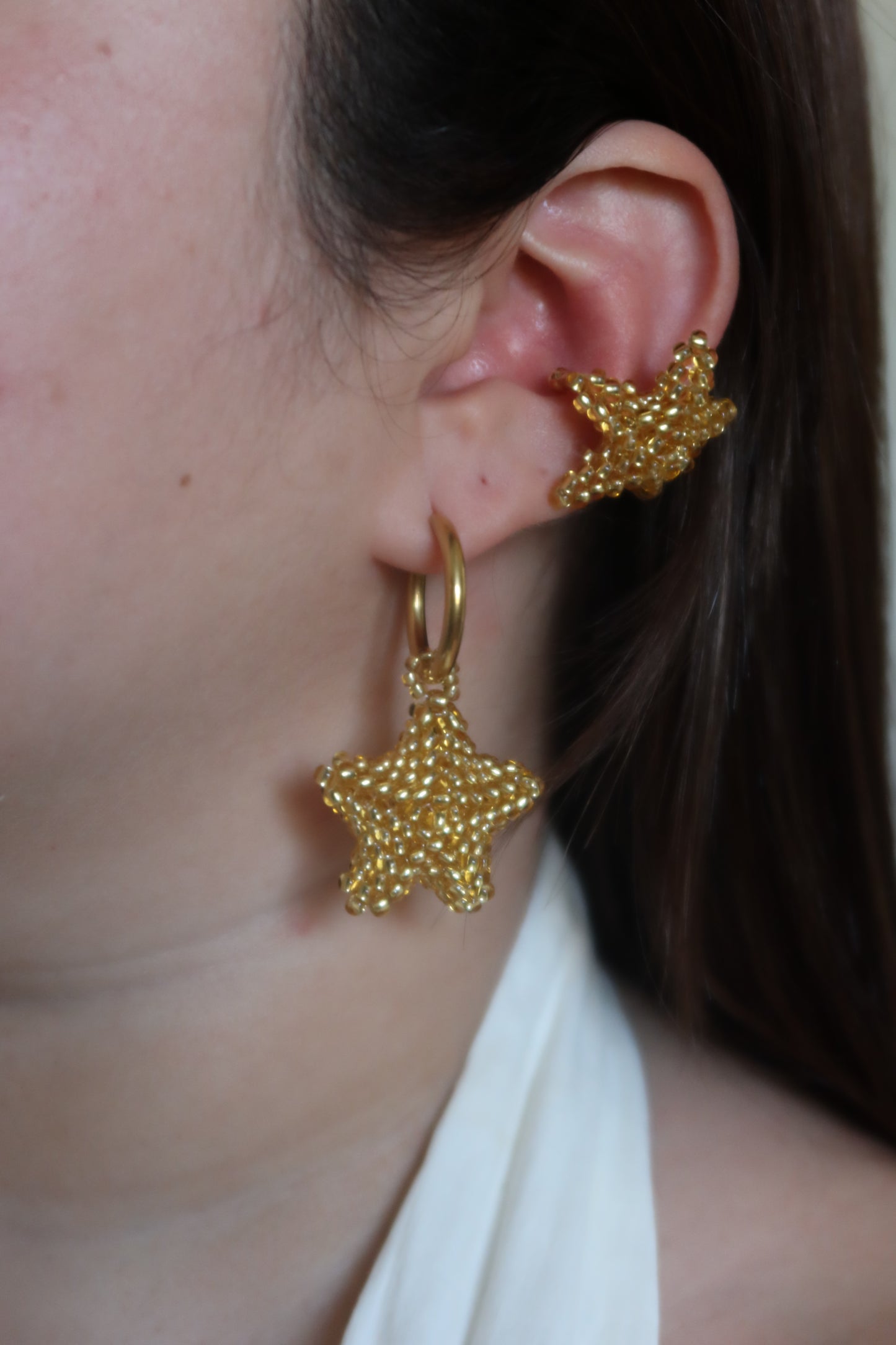 STAR HOOP CHARM & EARCUFF