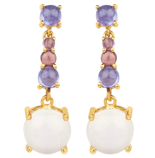 Multi Stone Dangle Earrings