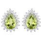 Peridot and White Topaz Earrings